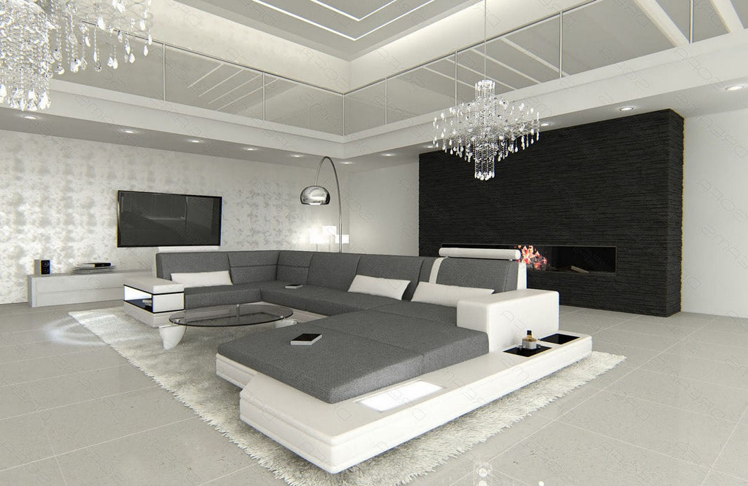 Stoff Wohnlandschaft Messana U-Form