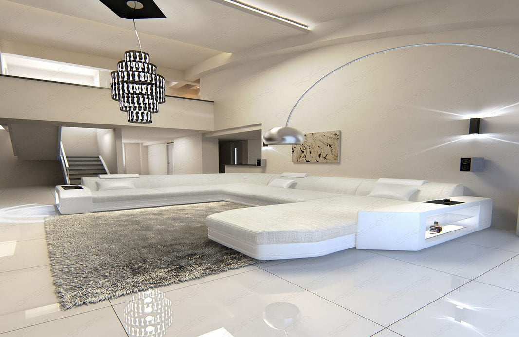 Wohnlandschaft Prato XXL U-Form in Stoff