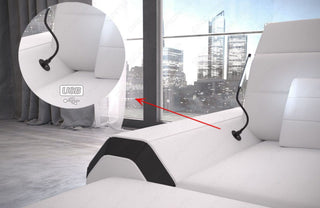 XXL Stoff Wohnlandschaft Bellagio U-Form Grau-Schwarz