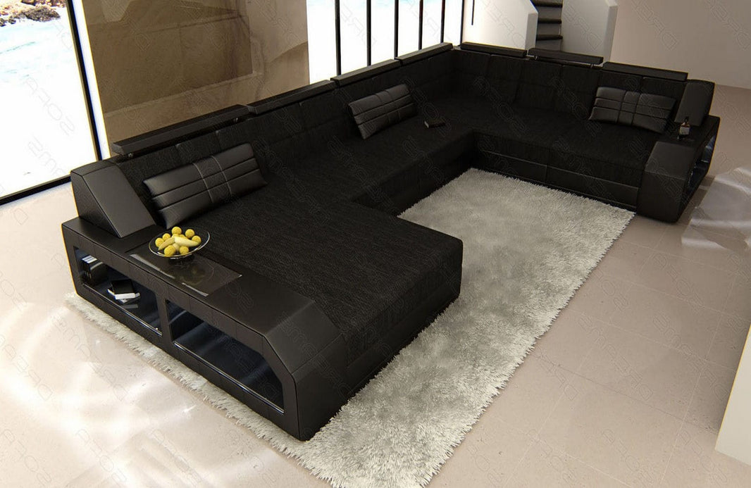 XXL Stoff Wohnlandschaft Matera U-Form