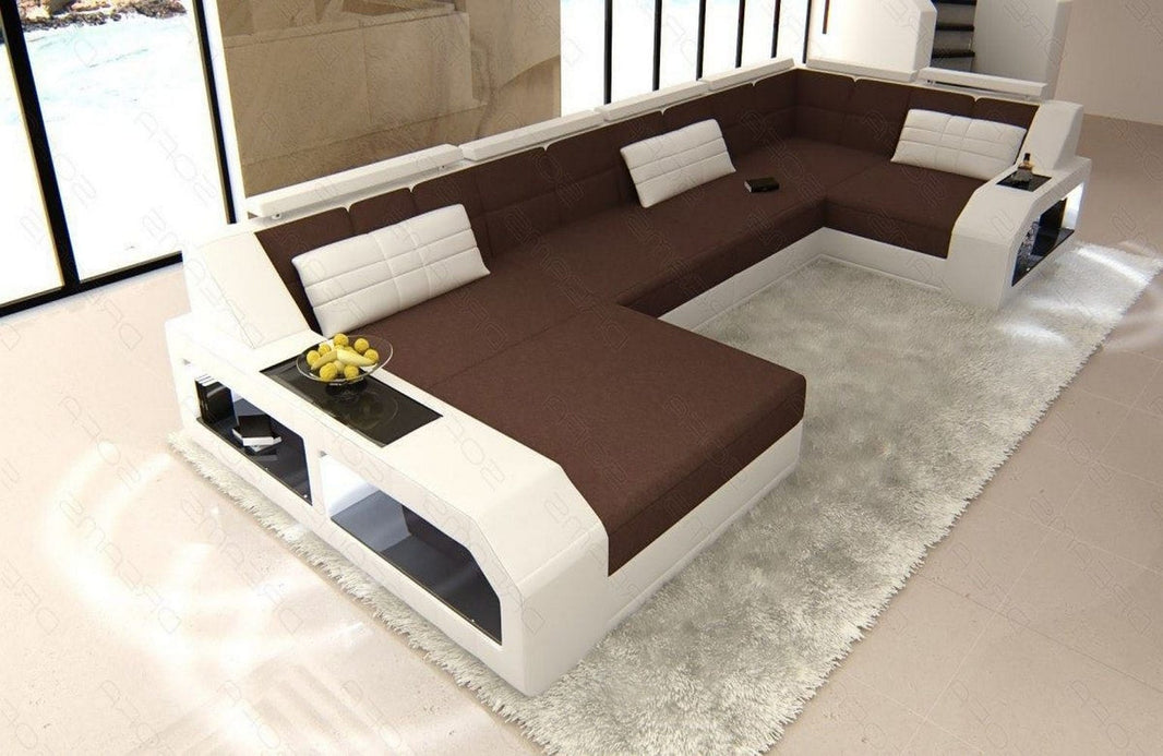 Wohnlandschaft Arezzo U-Form aus Stoff