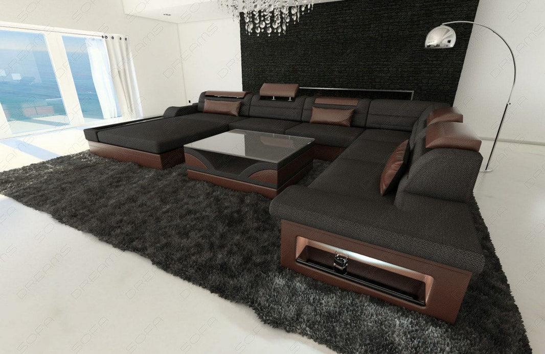 Wohnlandschaft Mezzo XXL U-Form in Stoff
