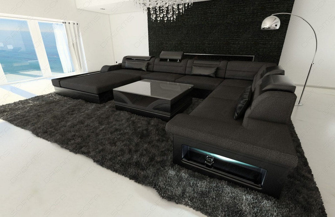 Wohnlandschaft Mezzo XXL U-Form in Stoff