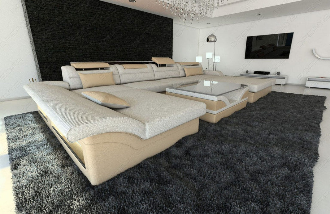 Couchlandschaft Monza U-Form in Stoff
