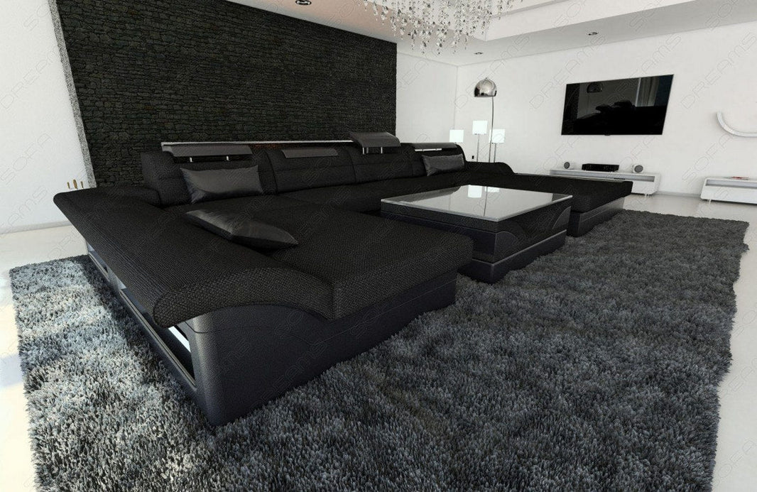 Couchlandschaft Monza U-Form in Stoff
