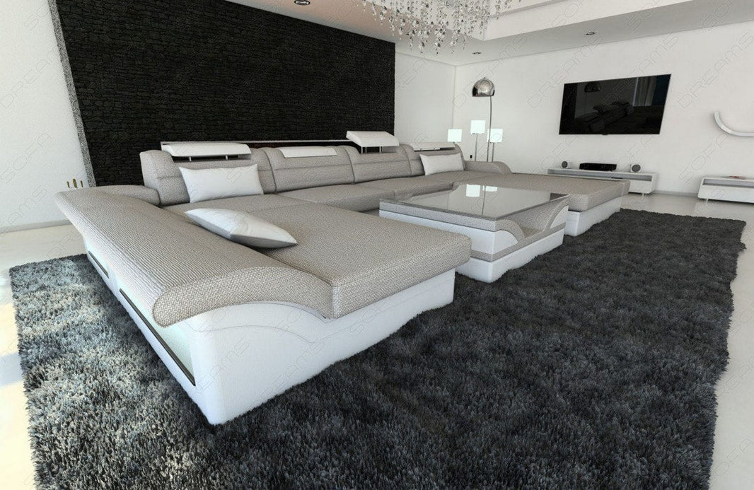 Couchlandschaft Monza U-Form in Stoff
