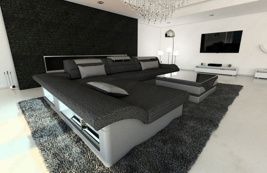 Ecksofa Monza L-Form aus Stoff