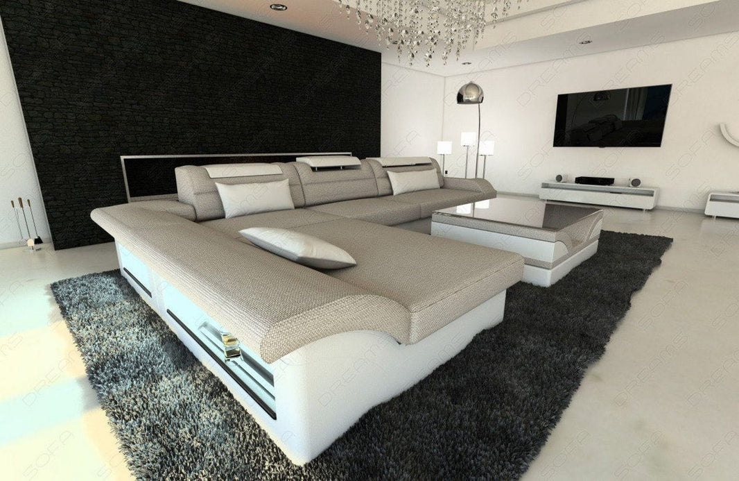 Ecksofa Monza L-Form aus Stoff