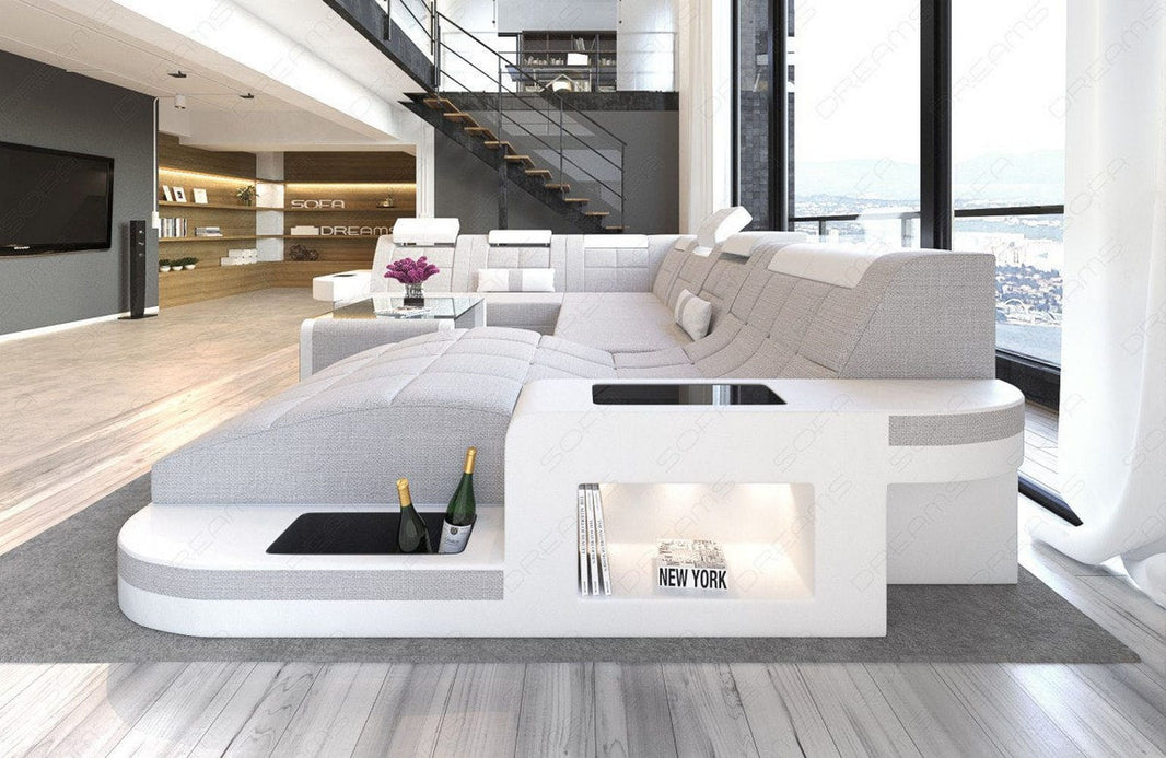 Wohnlandschaft Wave XXL U-Form in Stoff