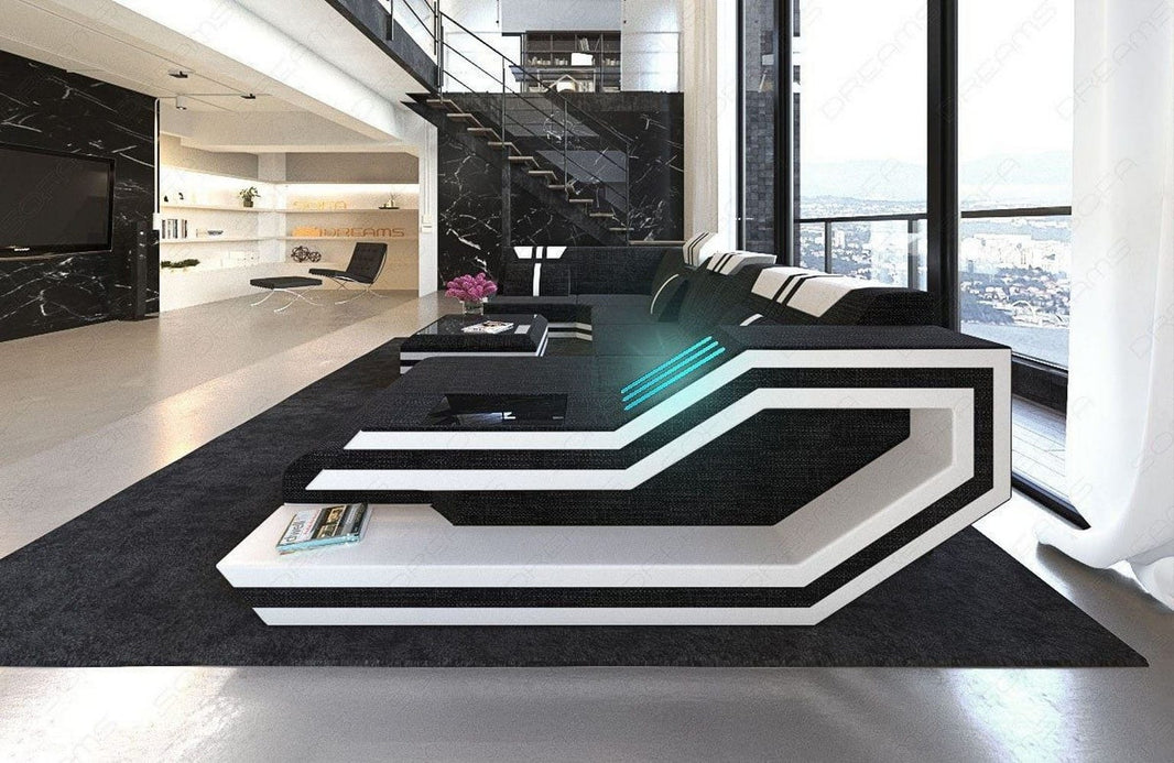 Couchlandschaft Ravenna U-Form in Stoff