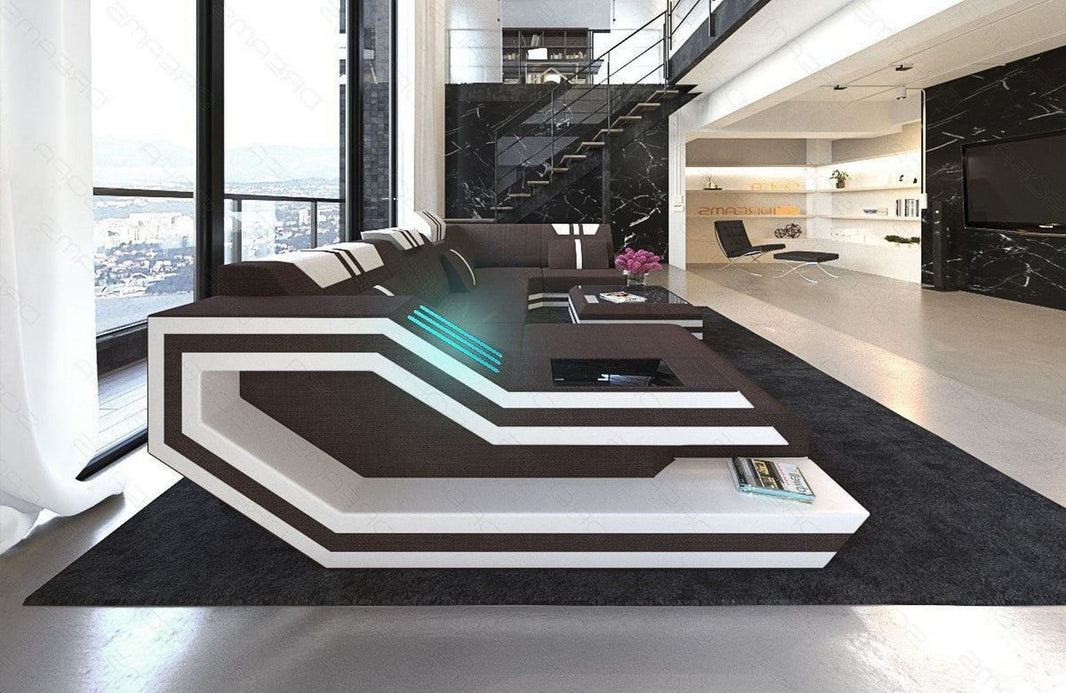 Couchlandschaft Ravenna U-Form in Stoff