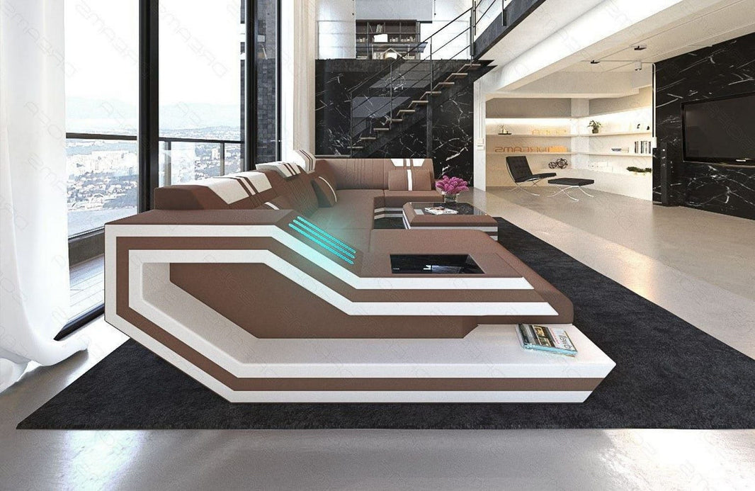 Couchlandschaft Ravenna U-Form in Stoff