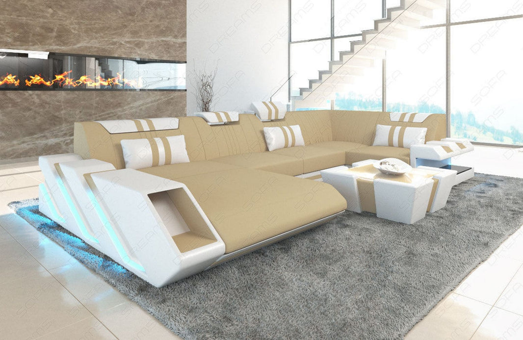 Couchlandschaft Apollonia U-Form in Stoff