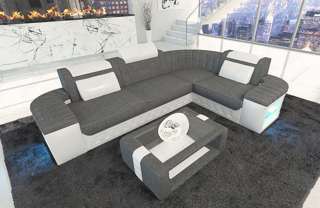 Stoff Ecksofa Bergamo L-Form