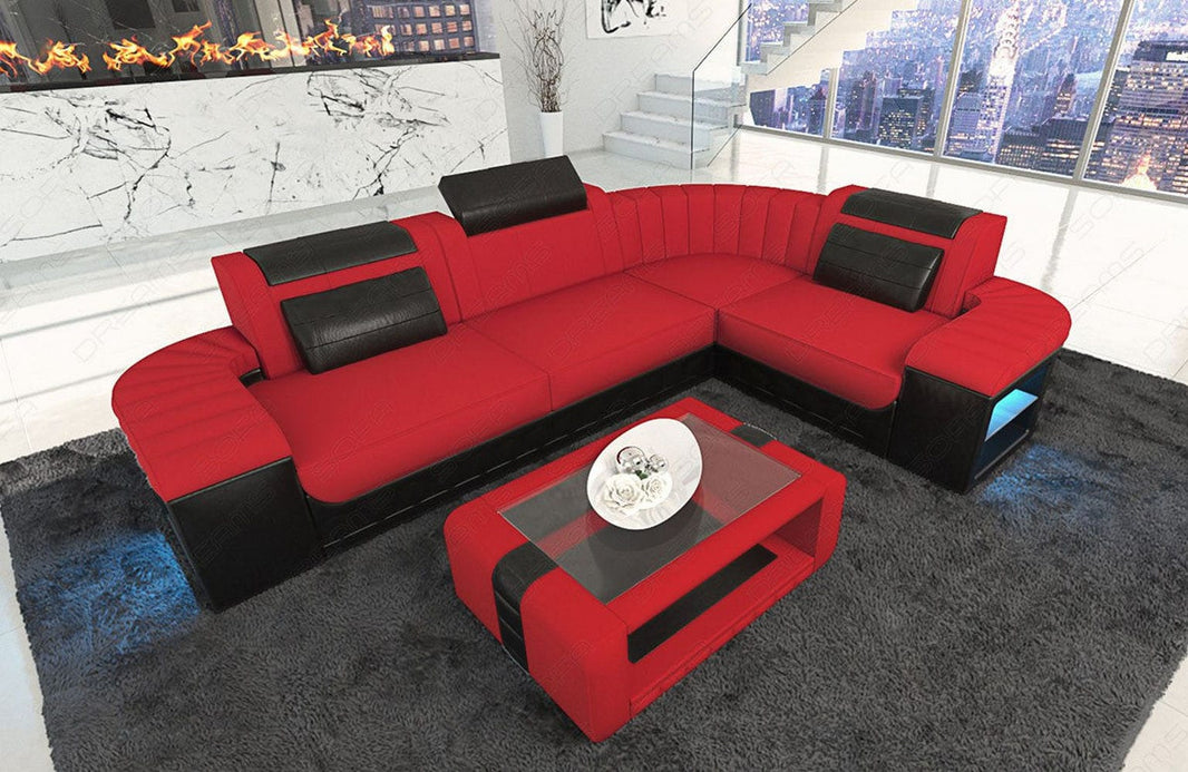 Stoff Ecksofa Bergamo L-Form