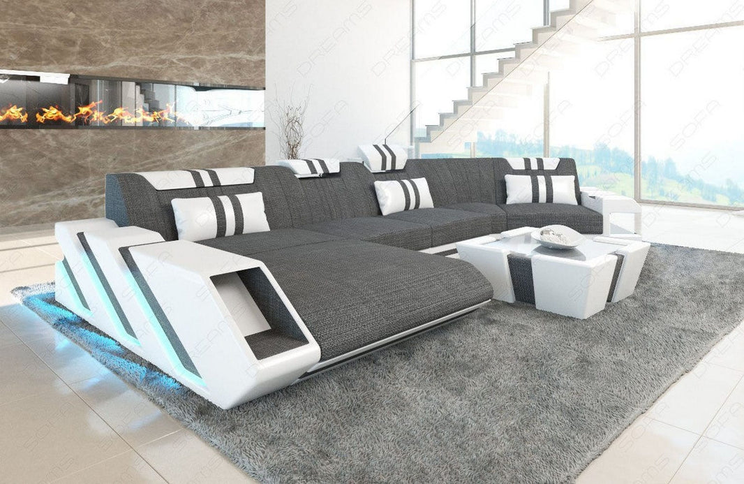 Sofa Apollonia C-Form in Stoff