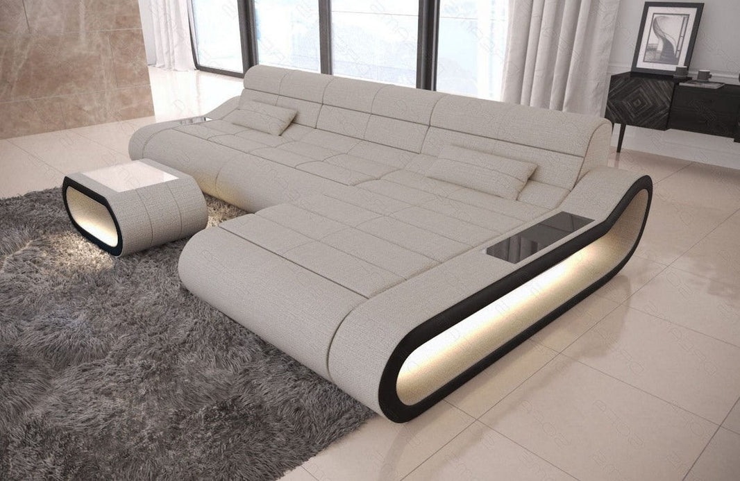 Ecksofa Concept Lang L-Form aus Stoff