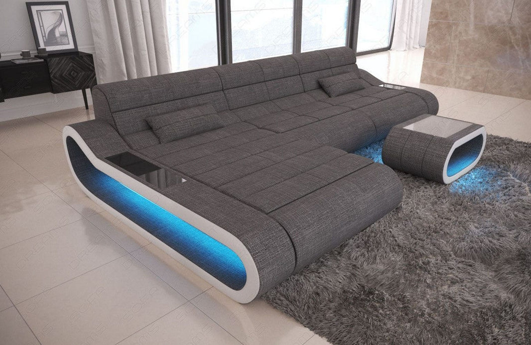 Ecksofa Concept Lang L-Form aus Stoff