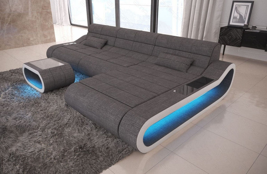Ecksofa Concept Lang L-Form aus Stoff