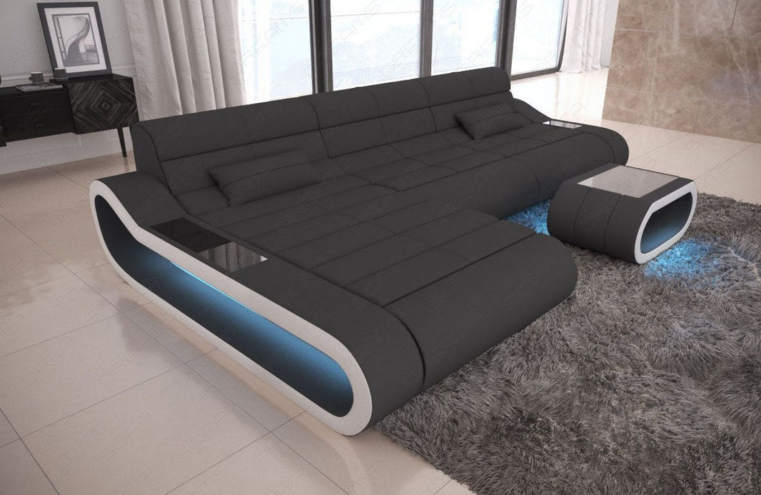 Ecksofa Concept Lang L-Form aus Stoff
