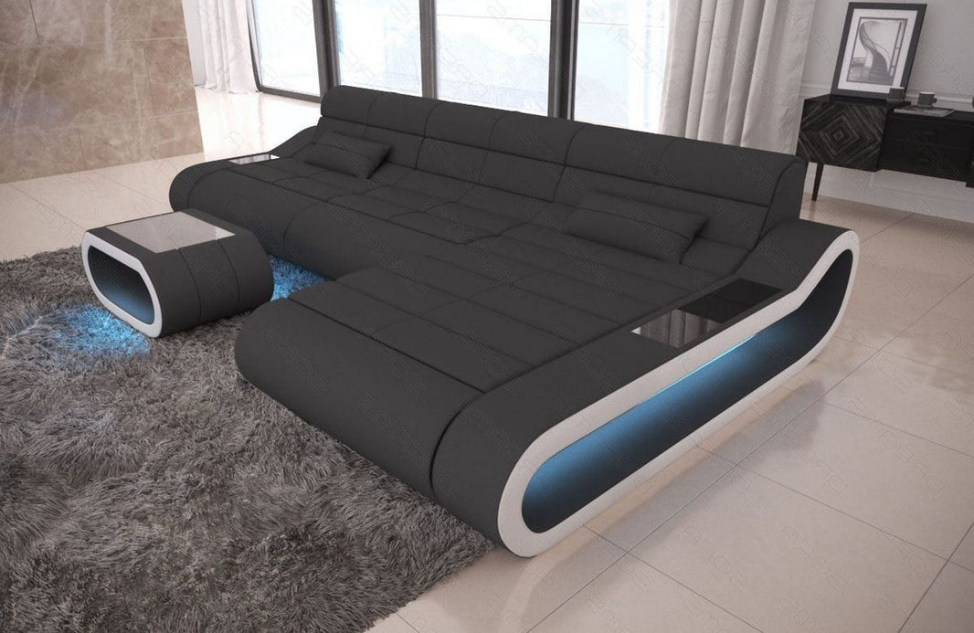 Ecksofa Concept Lang L-Form aus Stoff