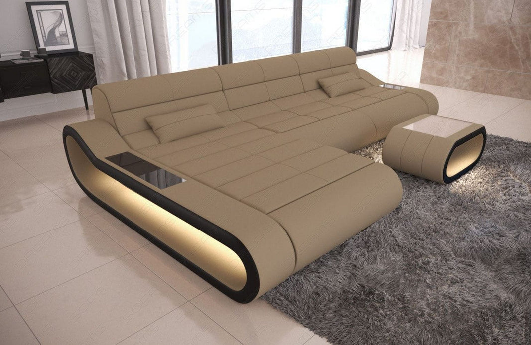 Ecksofa Concept Lang L-Form aus Stoff