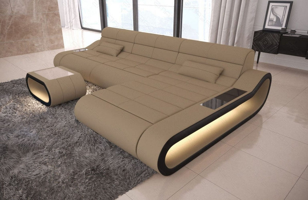 Ecksofa Concept Lang L-Form aus Stoff