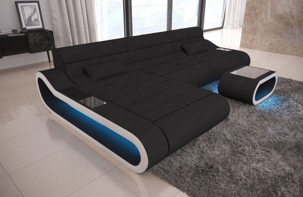 Ecksofa Concept Lang L-Form aus Stoff