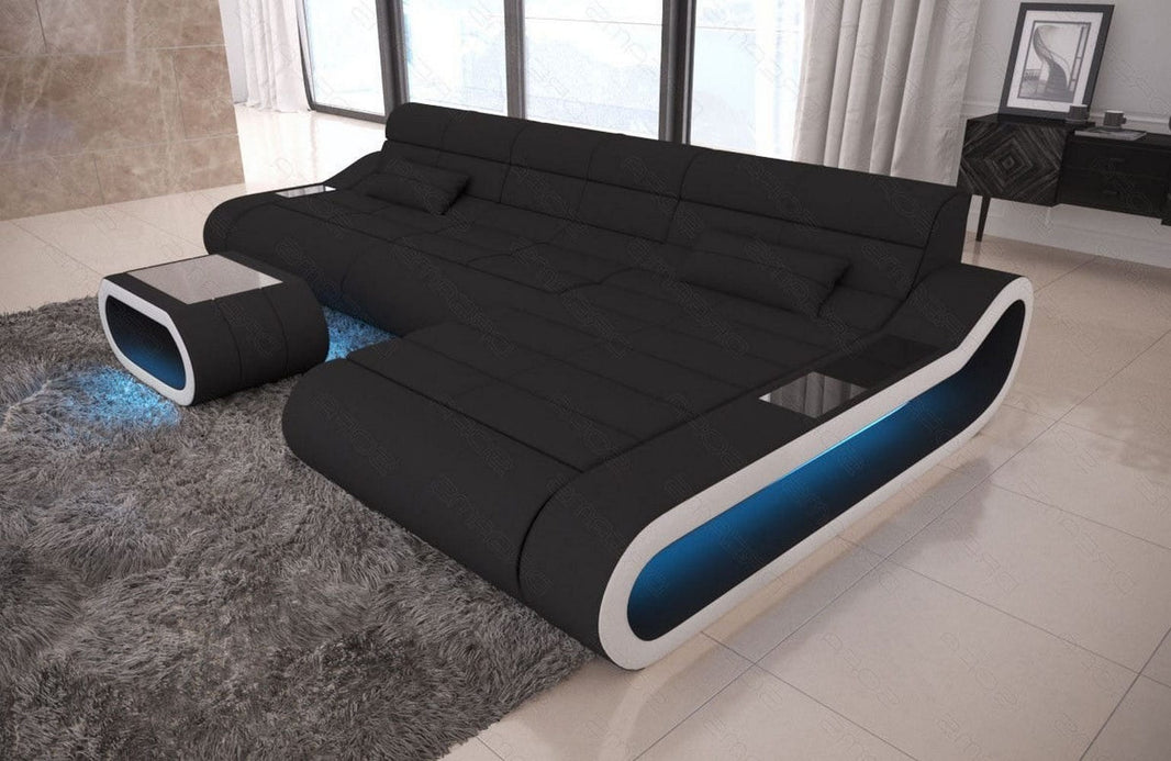 Ecksofa Concept Lang L-Form aus Stoff