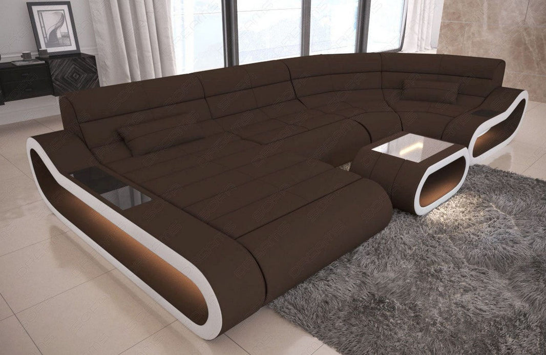 Stoff Wohnlandschaft Concept U-Form