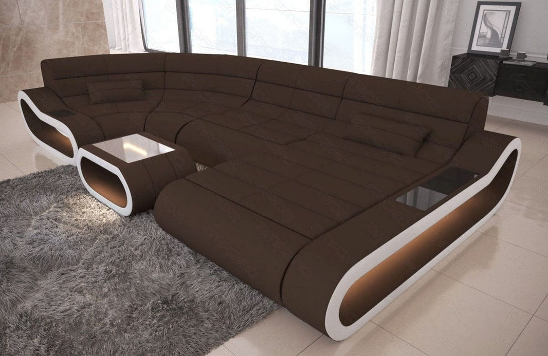 Stoff Wohnlandschaft Concept U-Form
