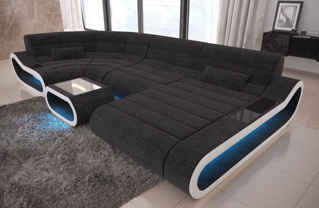Stoff Wohnlandschaft Concept U-Form