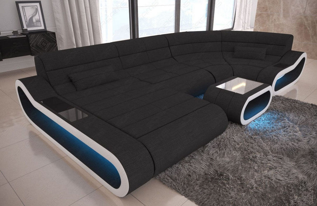 Stoff Wohnlandschaft Concept U-Form