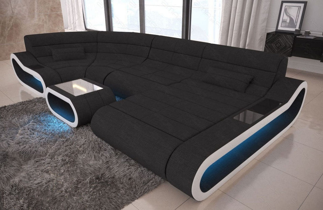 Stoff Wohnlandschaft Concept U-Form