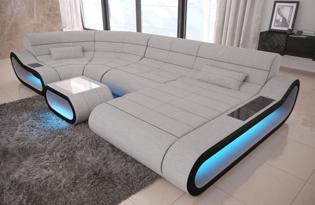 Stoff Wohnlandschaft Concept U-Form