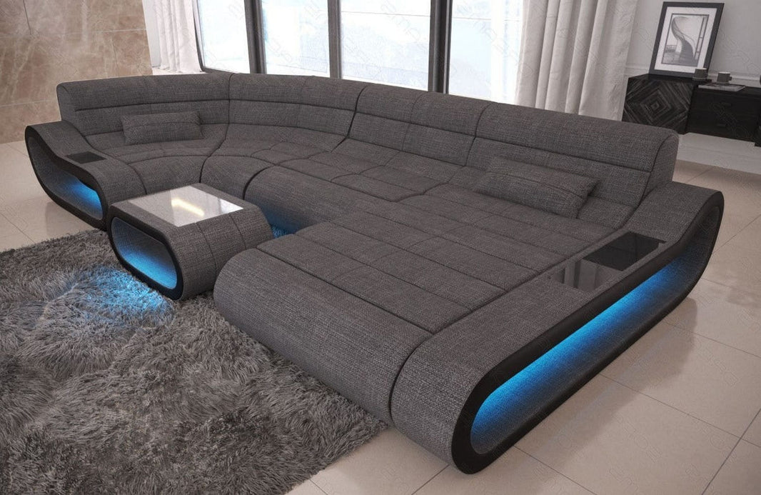 Stoff Wohnlandschaft Concept U-Form