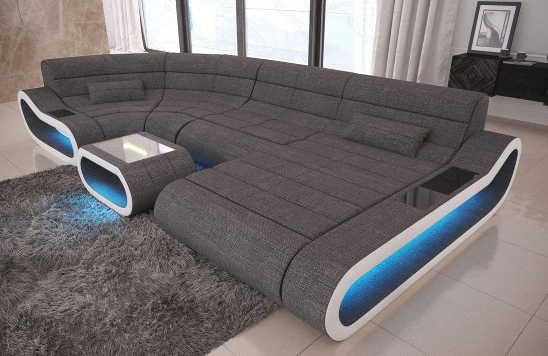 Stoff Wohnlandschaft Concept U-Form
