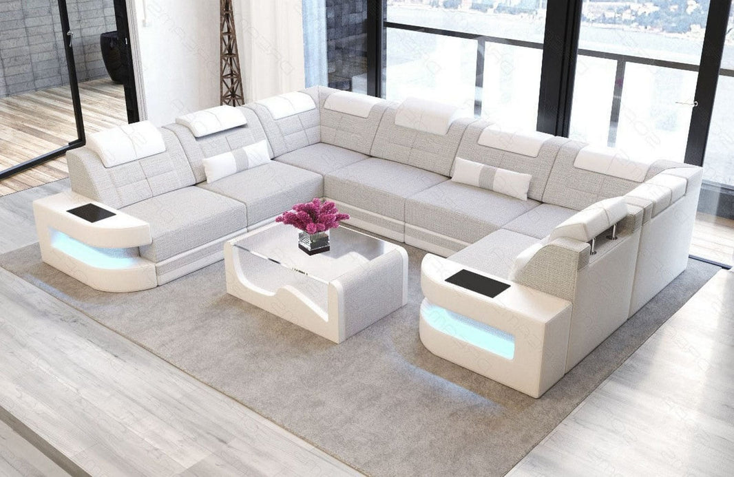 Wohnlandschaft Como U-Form aus Stoff