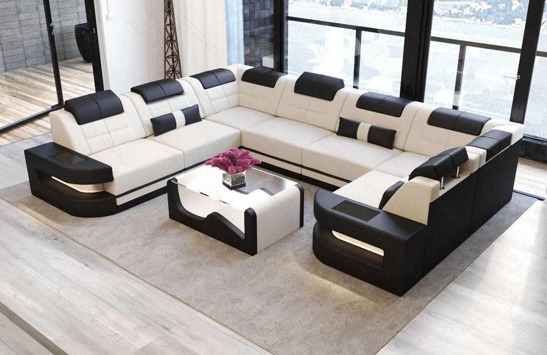 Wohnlandschaft Como U-Form aus Stoff