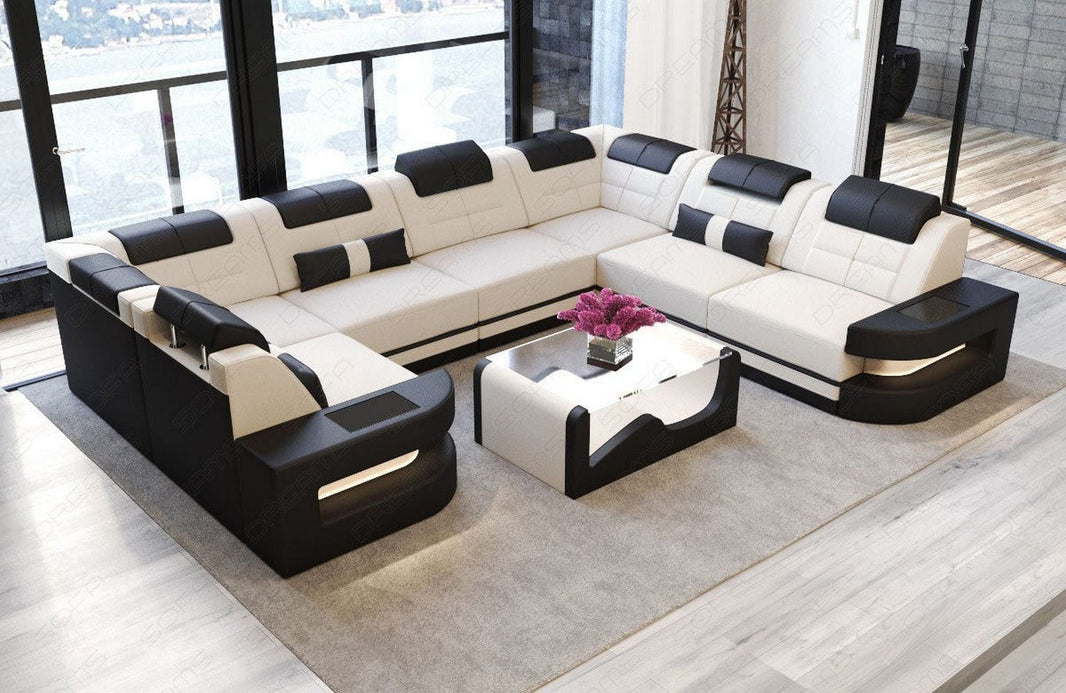 Wohnlandschaft Como U-Form aus Stoff