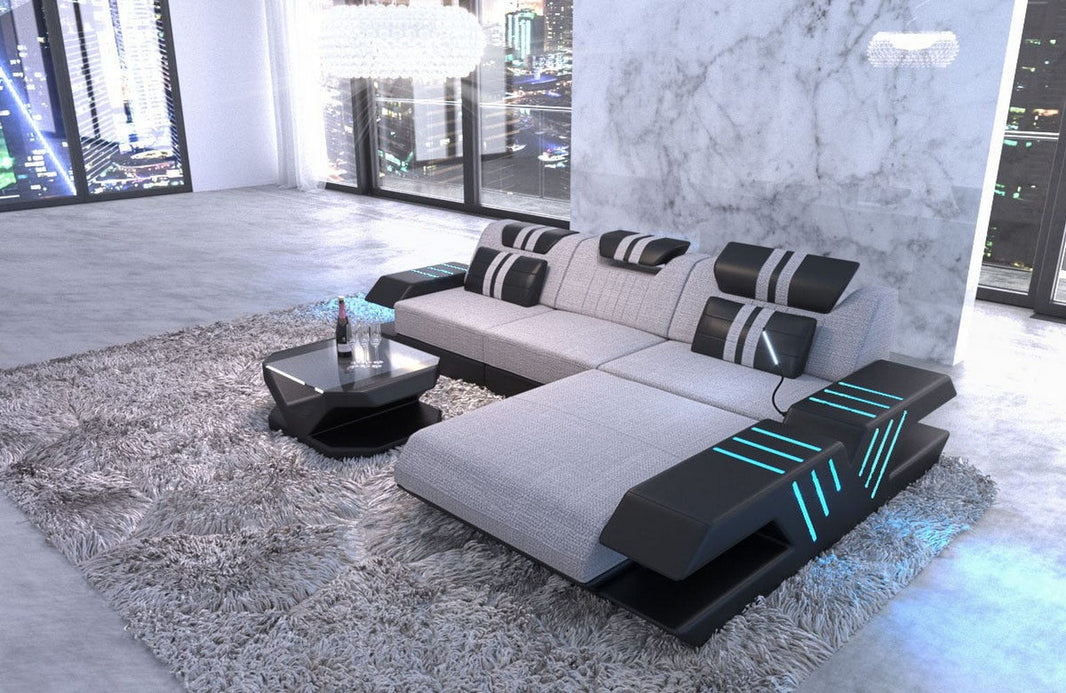 Couch Venedig L-Form in Stoff