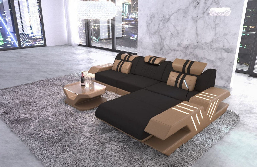 Couch Venedig L-Form in Stoff