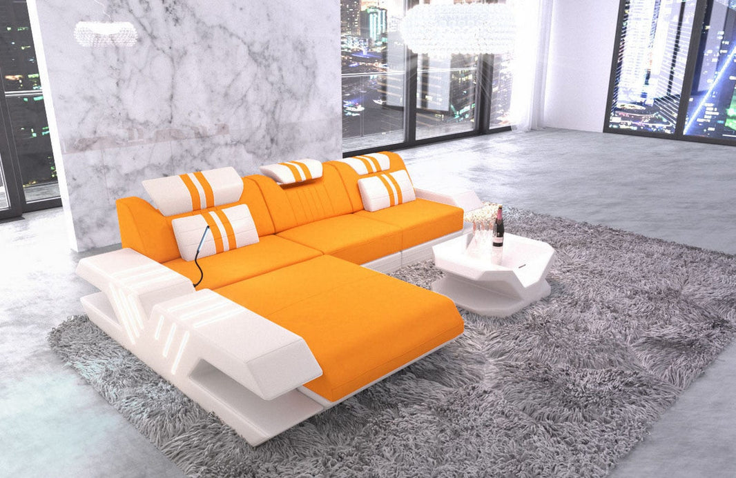 Couch Venedig L-Form in Stoff
