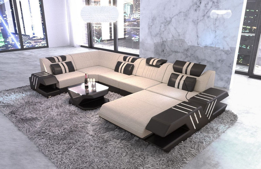 Couchlandschaft Venedig U-Form in Stoff