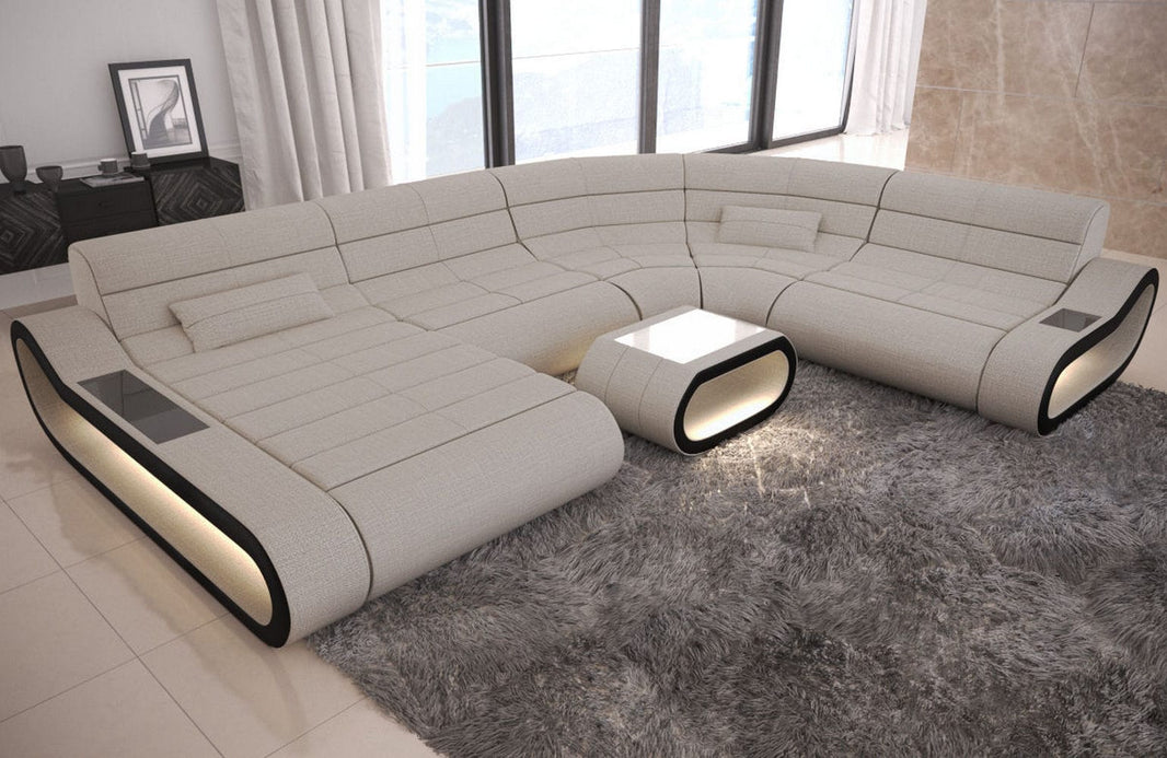 XXL Stoff Wohnlandschaft Concept U-Form