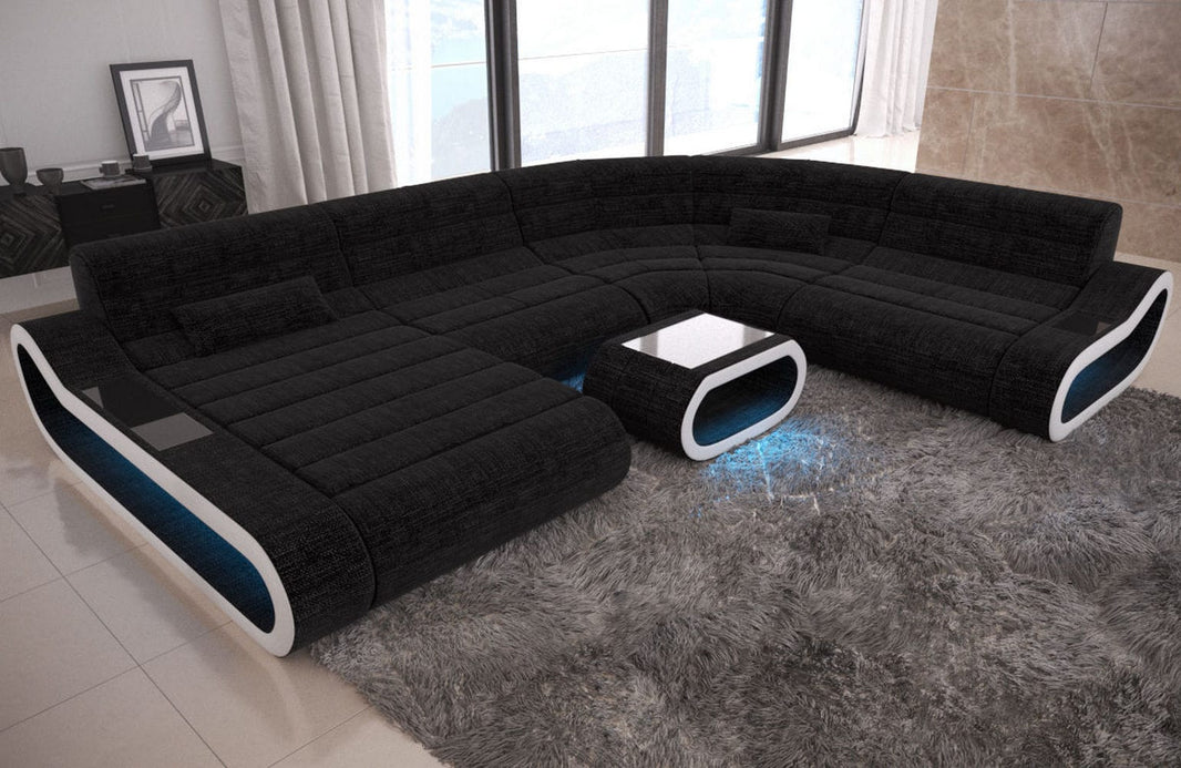 XXL Stoff Wohnlandschaft Concept U-Form