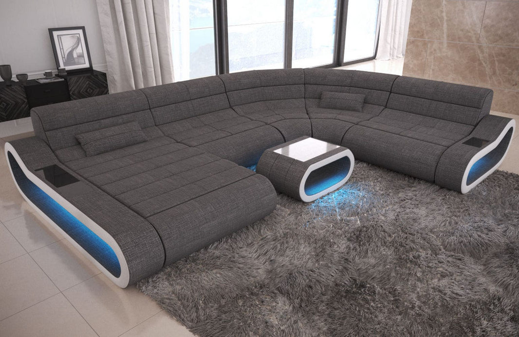 XXL Stoff Wohnlandschaft Concept U-Form