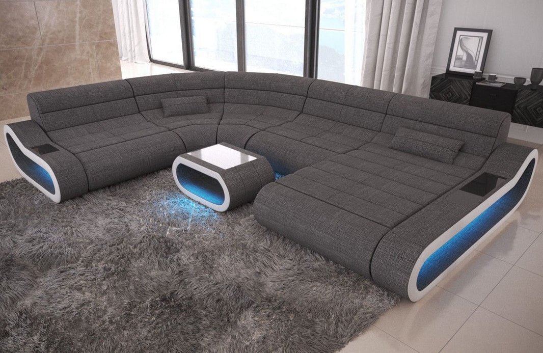 XXL Stoff Wohnlandschaft Concept U-Form