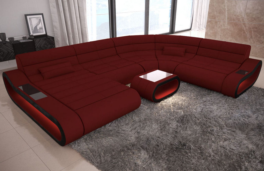 XXL Stoff Wohnlandschaft Concept U-Form