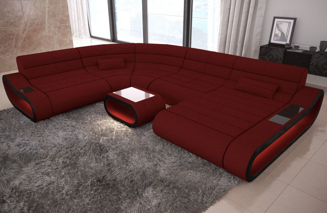 XXL Stoff Wohnlandschaft Concept U-Form